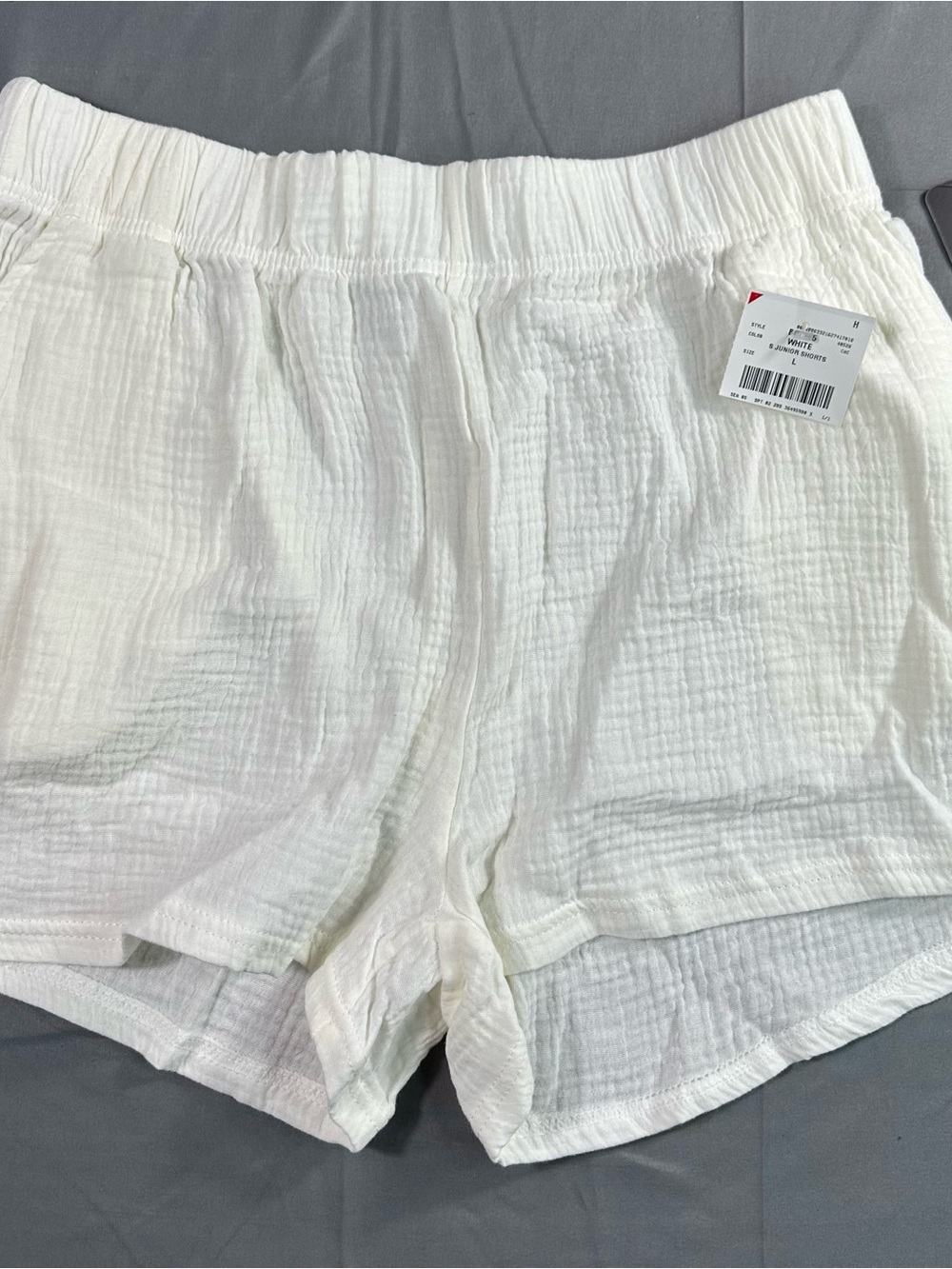 Angel Cult NWT Juniors White Shorts Size L High Rise 100% Cotton